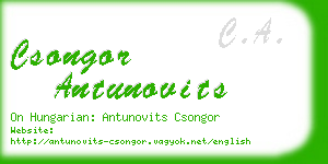 csongor antunovits business card